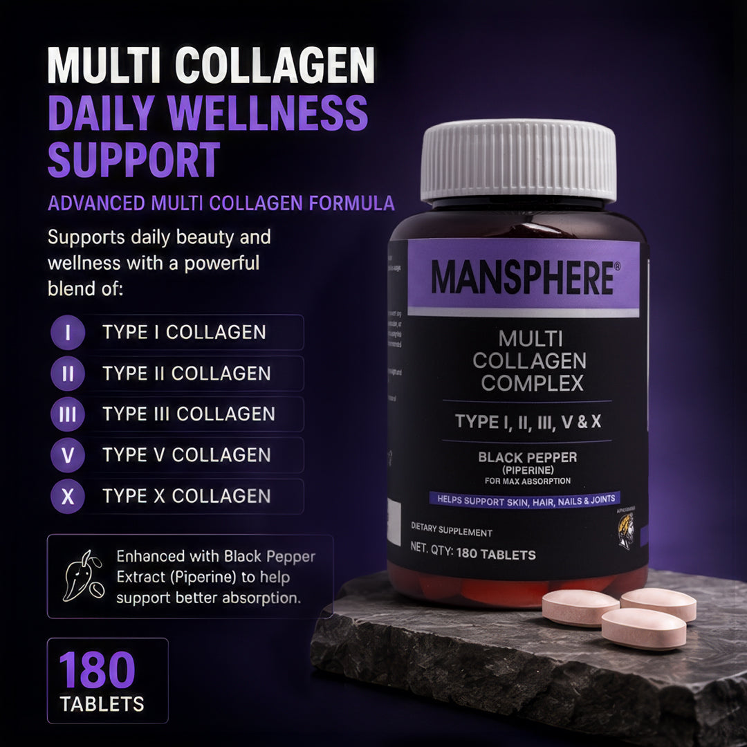Mansphere Multi Collagen Complex – 180 Tablets