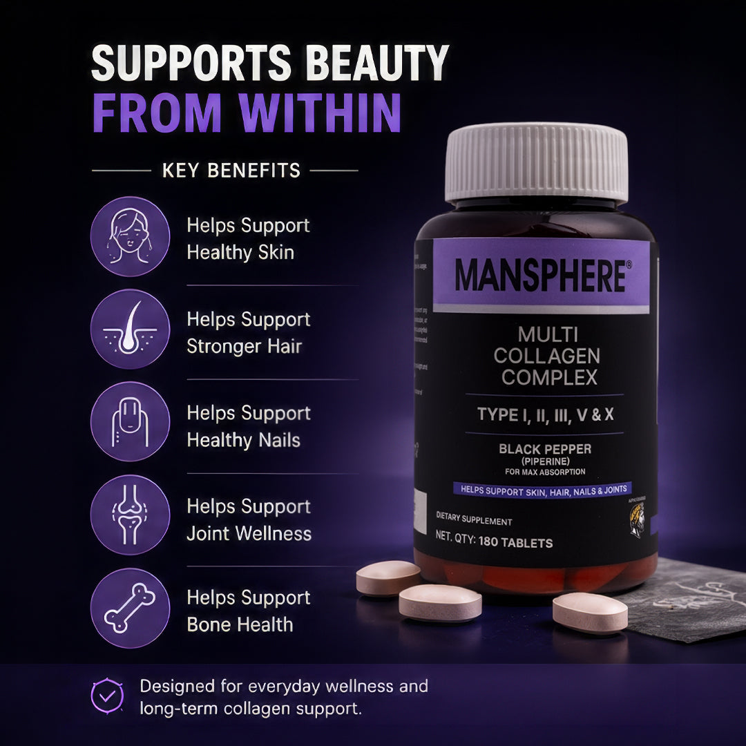 Mansphere Multi Collagen Complex – 180 Tablets