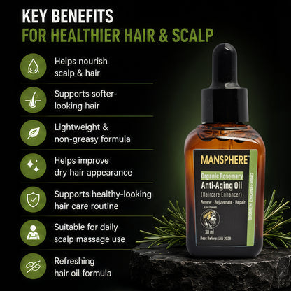 Mansphere Organic Argan Anti-Aging Oil with Omega – 30ml