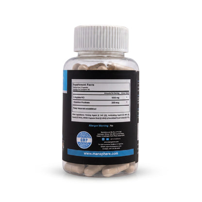 Mansphere L-Arginine HCl 1000mg – 120 Capsules