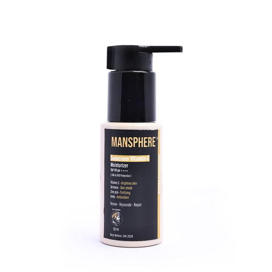 Mansphere Vitamin C Sunscreen Moisturizer SPF 50 PA++++ 50ml