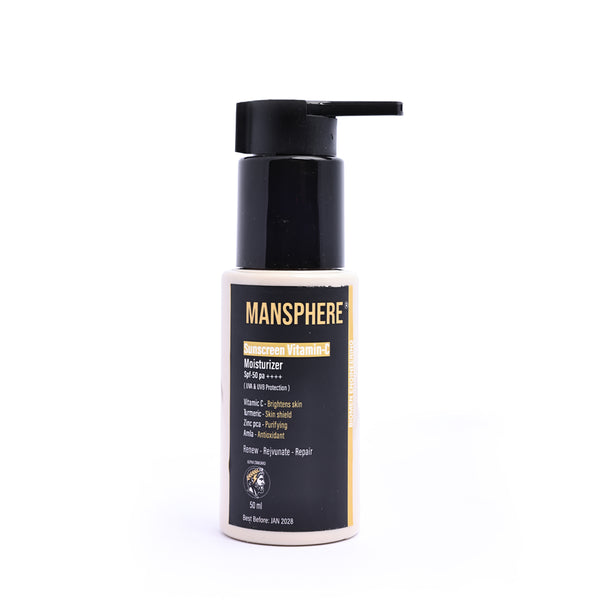 Mansphere Vitamin C Sunscreen Moisturizer SPF 50 PA++++ 50ml