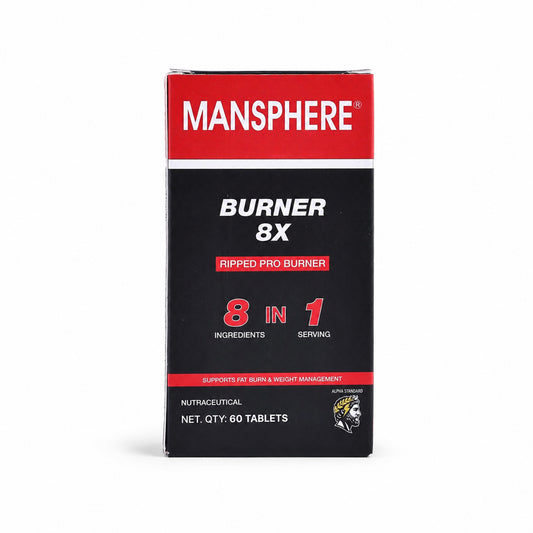 Mansphere Burner 8X Ripped Pro Burner – 8-in-1 Weight Management Support | 60 Tablets