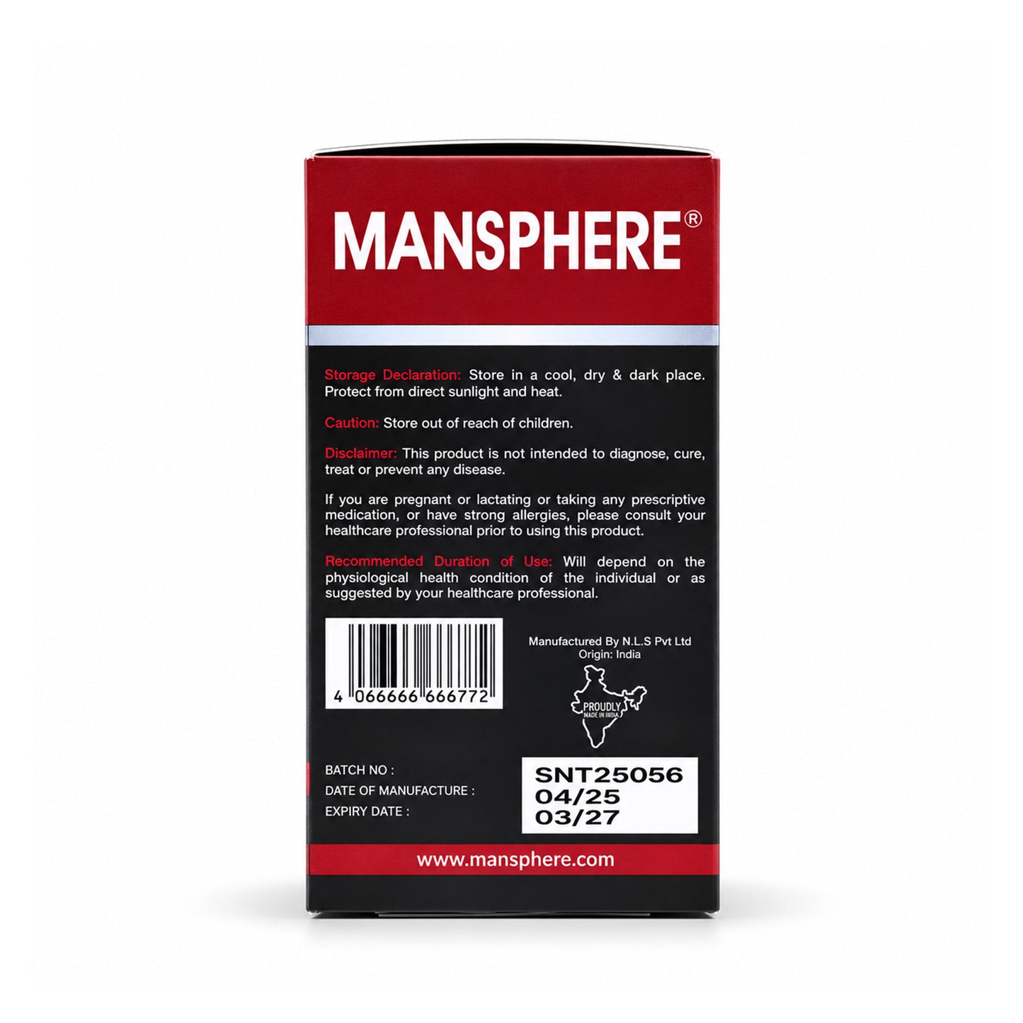 Mansphere Berberine 95% 500mg with Milk Thistle & Cinnamon – 60 Tablets