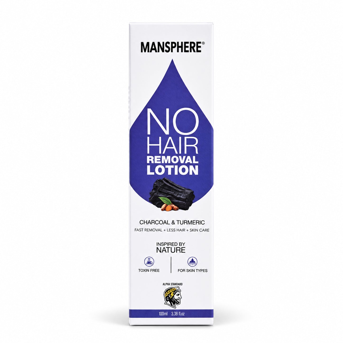 NO Hair Removal Lotion with Charcoal & Turmeric – 100ml