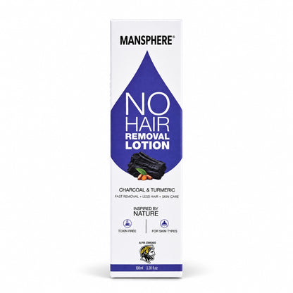 NO Hair Removal Lotion with Charcoal & Turmeric – 100ml