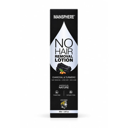 Mansphere No Hair Removal Lotion with Charcoal & Turmeric – 100ml