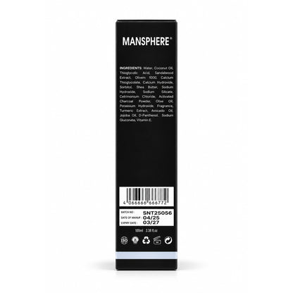 Mansphere No Hair Removal Lotion with Charcoal & Turmeric – 100ml