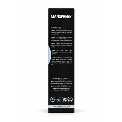 Mansphere No Hair Removal Lotion with Charcoal & Turmeric – 100ml