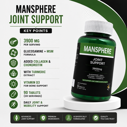 Mansphere Joint Support 3900mg – 90 Tablets