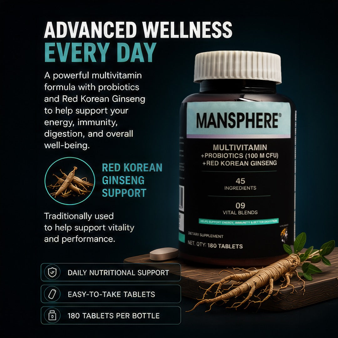 Mansphere Multivitamin + Probiotics -180 Tablets