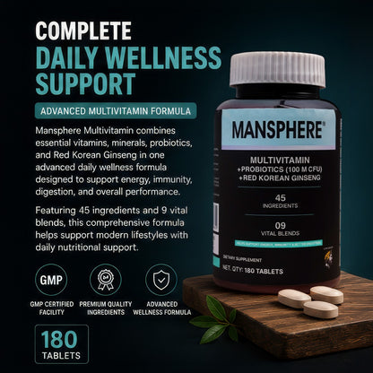 Mansphere Multivitamin + Probiotics -180 Tablets
