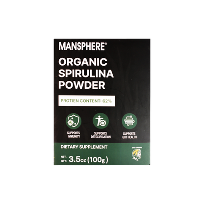 Mansphere Organic Spirulina Powder 100g | 62% Protein