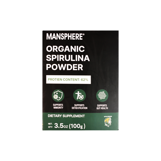 Mansphere Organic Spirulina Powder 100g | 62% Protein