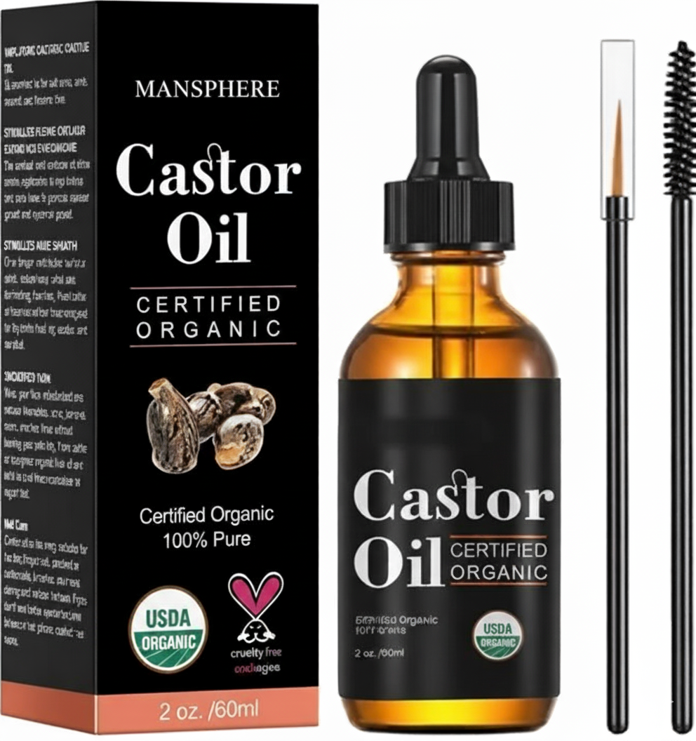 Organic Castor Oil – Eyelash & Eyebrow Enhancing Serum