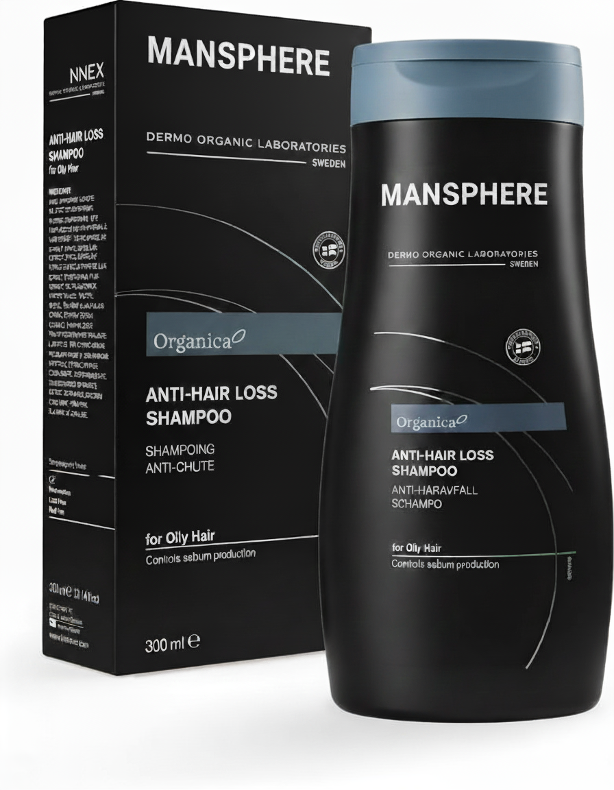 Anti-Hair Loss Shampoo with 25 Natural Plant & Sea Extracts, Vitamins & Minerals – Organic, Paraben & Sulphate Free – Reduces Hair Fall & Strengthens – 200ml