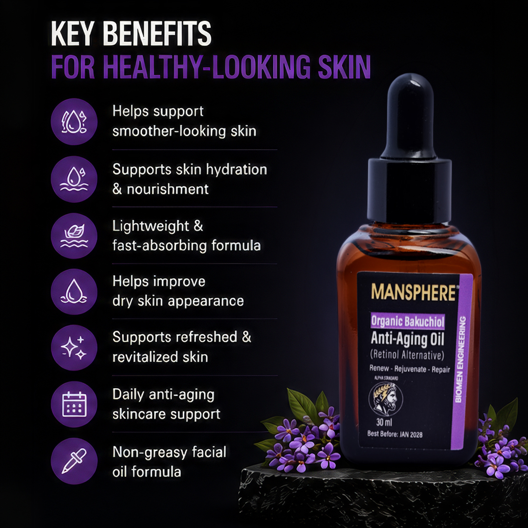 Mansphere Organic Rosehip Anti-Aging Oil – 30ml - Image 2